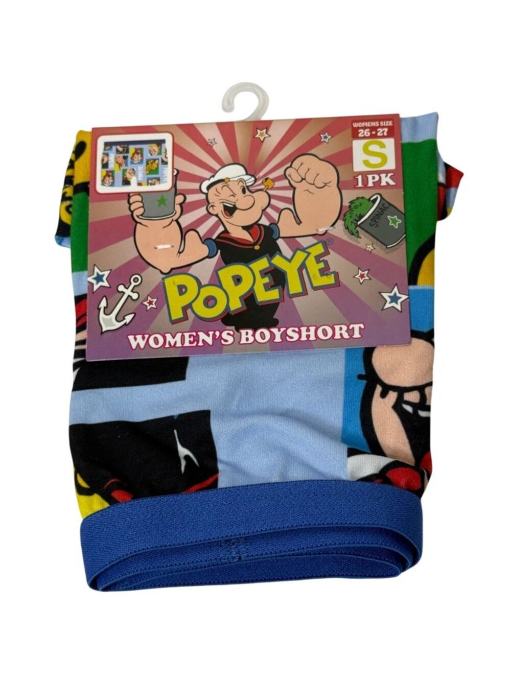 Popeye Womens Boyshort Lounge Shorts Small NWT
